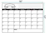 Calendario magnético de congelador de borrado en seco personalizado, 12 x 16 pulgadas Planificador semanal magnético con marcador de borrado en seco