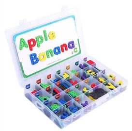 EVA de espuma de colores Alfabetos y números magnéticos portátiles, letras y números magnéticos para niños