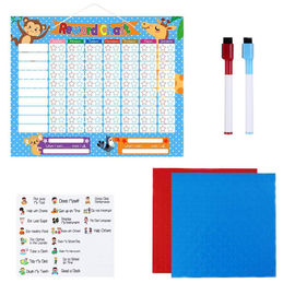 Directamente de fábrica Personalizado 16 "X 12" Magnético Recompensa gráfico Seco Borrar Tablero Blanco Sugerencias de actividad y respaldo magnético