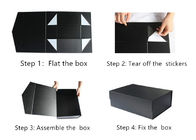 Caja de regalo negra grande de lujo 14&quot; x9.5” x 5&quot;, cajas de almacenamiento decorativas de la caja robusta reutilizable