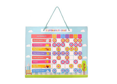 Directamente de fábrica Personalizado 16 "X 12" Magnético Recompensa gráfico Seco Borrar Tablero Blanco Sugerencias de actividad y respaldo magnético