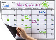 Planificador mensual Refrigerador 17X12 pulgadas Magnético Calendario Perpetuo Personalizado Bloques de notas magnéticos