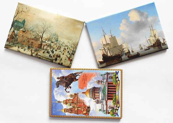 Magnetos para refrigeradores y frigoríficos de recuerdo turístico personalizados Impresión fotográfica Magnetos para frigoríficos de hojalata