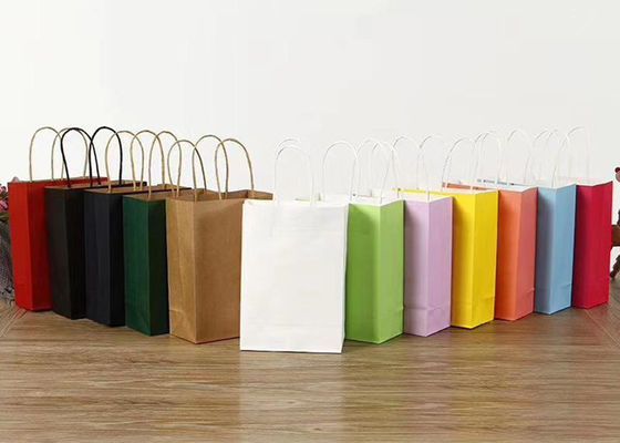 Bolsa de papel plegable recubierta a medida para regalo de lujo Bolsa de compras de papel con mango de cuerda de tira
