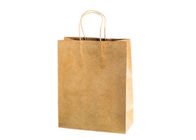 Bolsas de papel de color de 250 gramos Bolsas de papel de venta al por menor Bolsas de papel Kraft Bolsas de papel de color marrón con mango