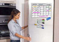 Manche el calendario seco del borrado del imán superficial resistente del refrigerador para el refrigerador