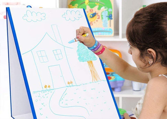 El doble plegable portátil del caballete del tablero blanco de la mesa echó a un lado borrado seco plegable Whiteboard magnético