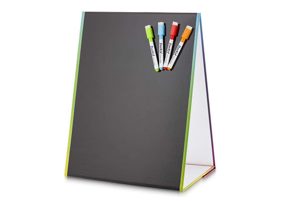 El doble plegable portátil del caballete del tablero blanco de la mesa echó a un lado borrado seco plegable Whiteboard magnético