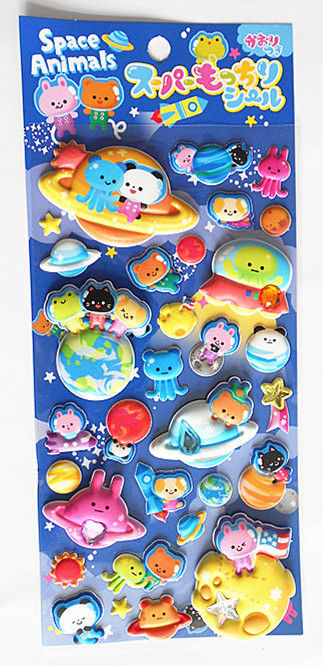 Decoración de pegatinas hinchadas personalizadas PVC 3D Pegatinas de espuma Impresión offset para niños