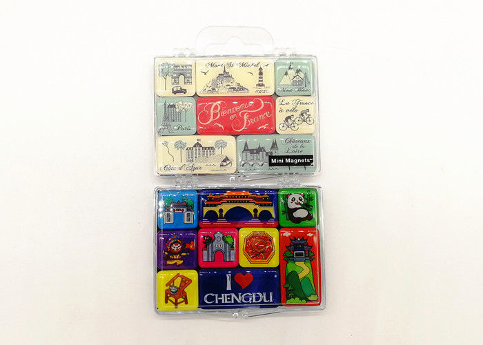 Impresión 3D de resina de fotos Magneto frigorífico Magneto frigorífico epoxi de 30 mm x 40 mm con caja de plástico transparentecaja de plástico transparente