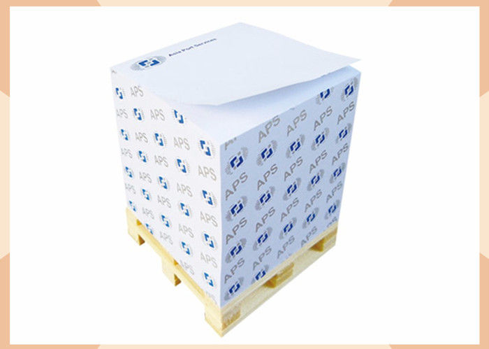 Impresión de blocs de notas personalizados y personalizados en 4 lados con paleta de madera, papel sin madera de 80 g/m², entrega rápida y OEM/ODM disponibles